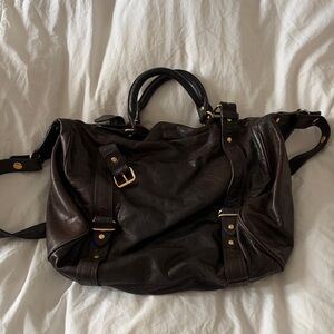 Les Petites 2009 burgundy leather handbag